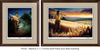 Prints shown with the Walnut frame and Putty over Blue matting.