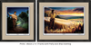 Prints shown with the Black frame and Putty over Blue matting.