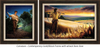 Canvases show with the Contemporary Black/Gold Frame and optional wheat linen liner and brass title plate.