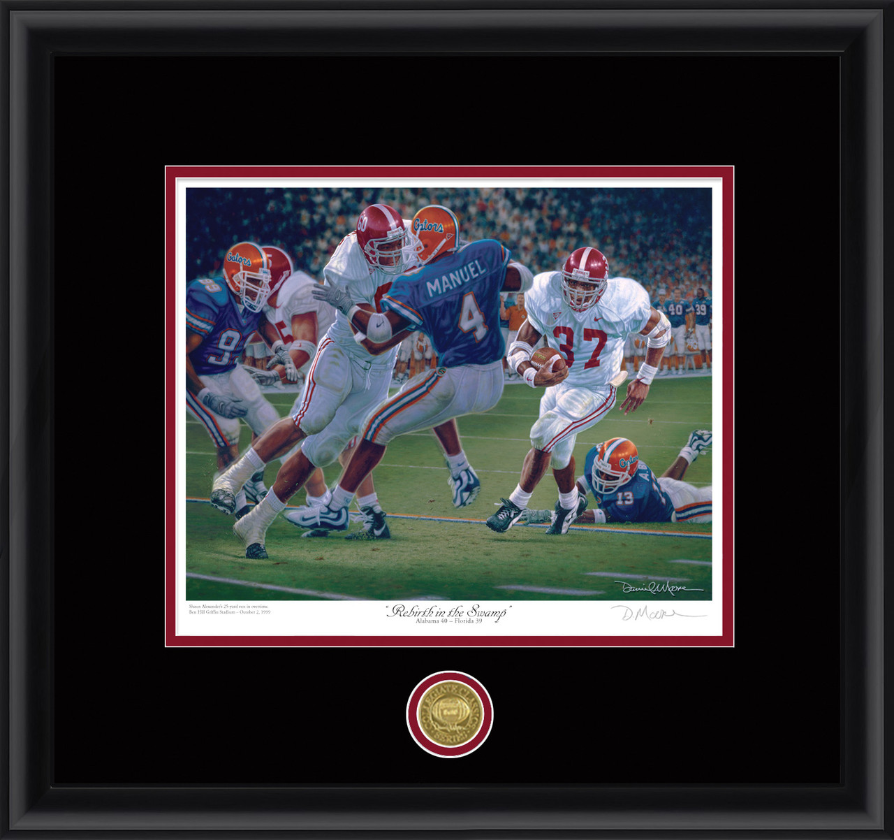 "Rebirth in the Swamp"  Collegiate Classic print.  Black frame • Black/Crimson matting.
