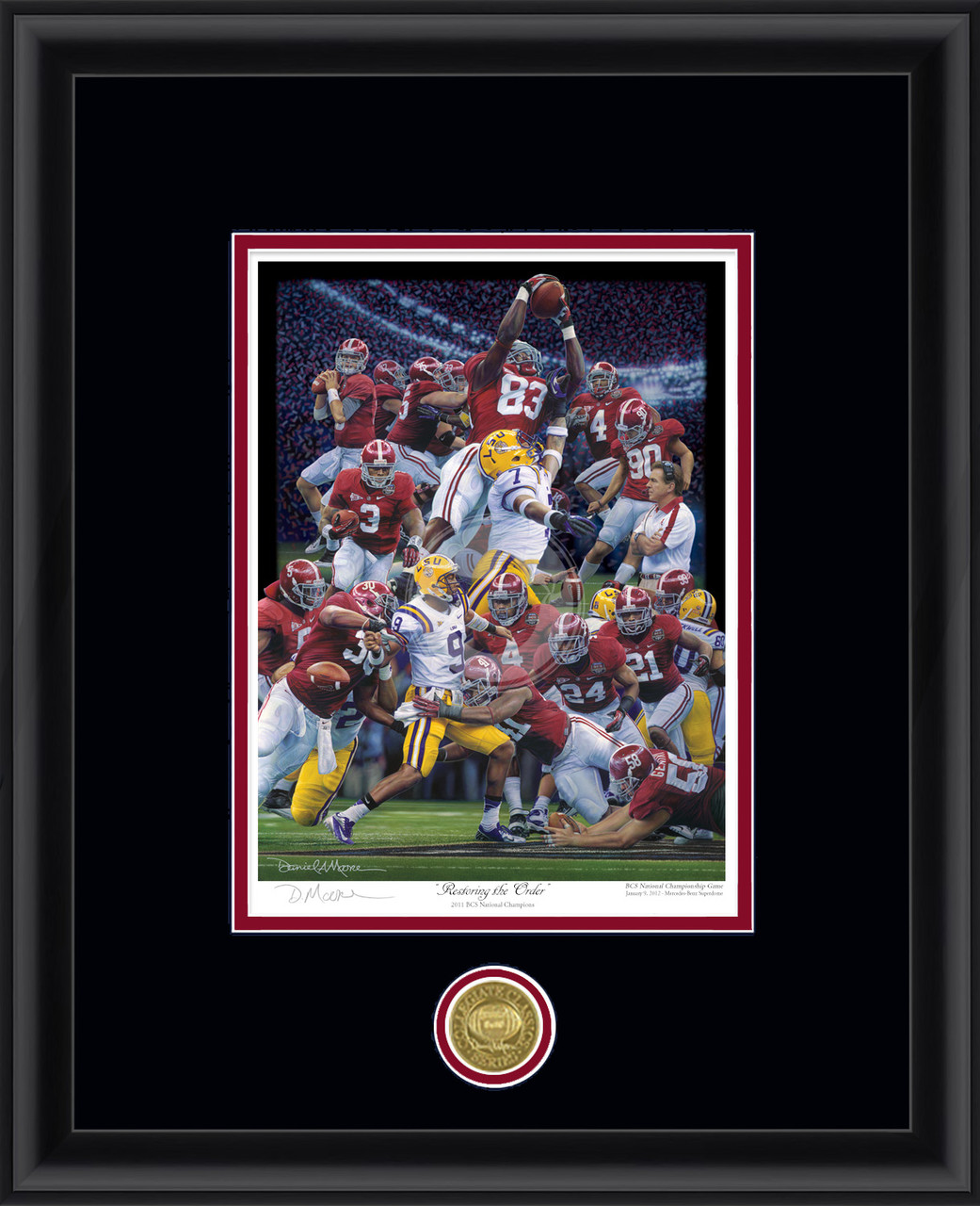 "Restoring the Order" - Collegiate Classic print.  Black frame • Black/Crimson matting. "Restoring the Order" - Collegiate Classic print.  Black frame • Black/Crimson matting.
