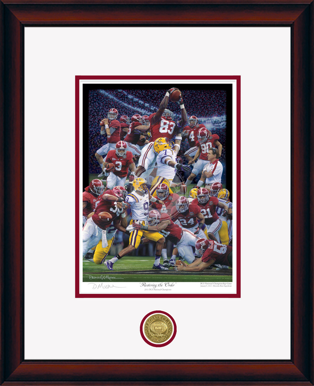 "Restoring the Order" - Collegiate Classic print.  Black frame • White/Crimson matting. "Restoring the Order" - Collegiate Classic print.  Black frame • White/Crimson matting.