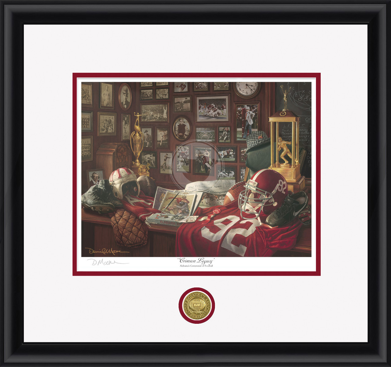 Crimson Legacy Collegiate Classic Print by Daniel A. Moore