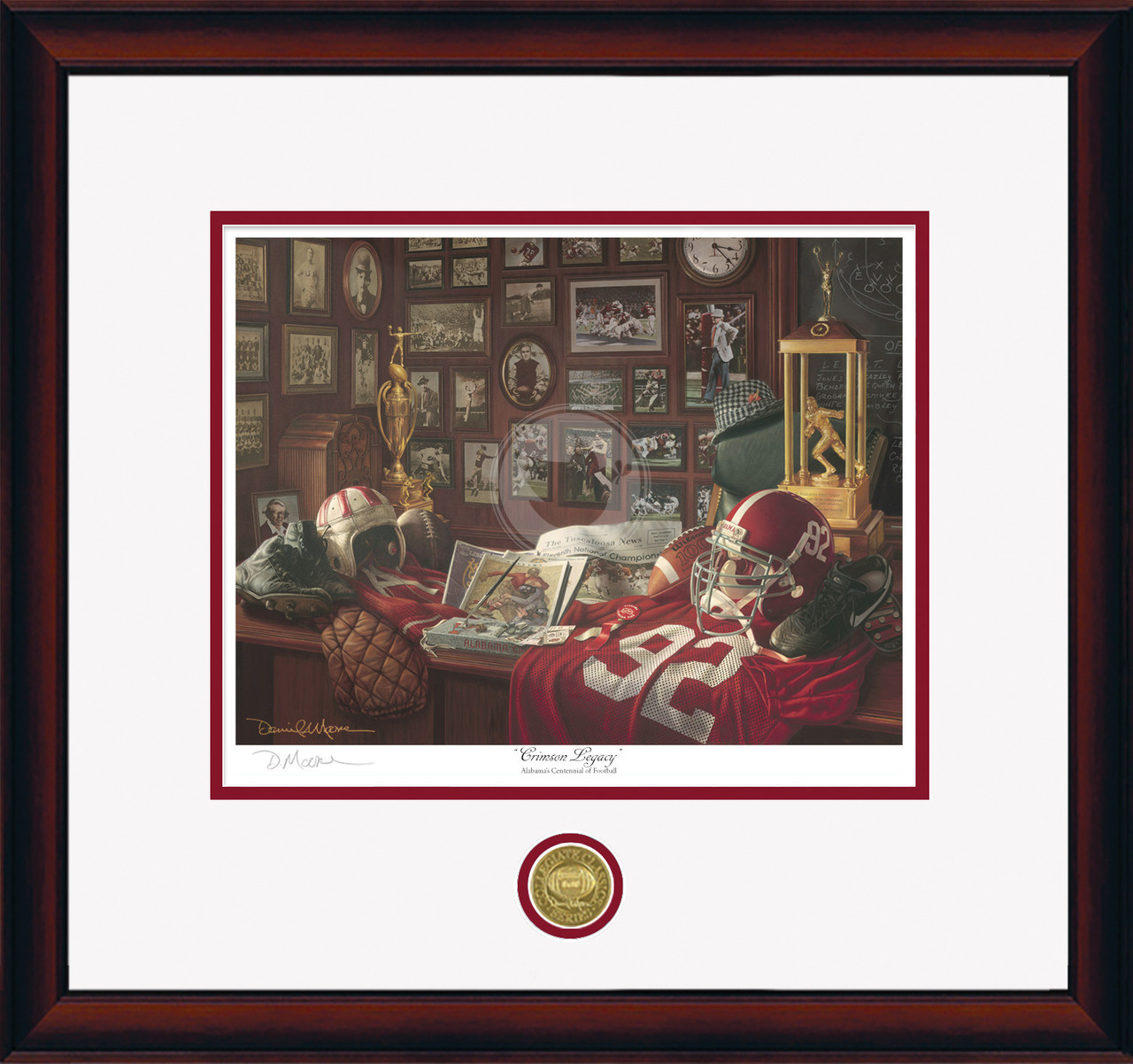 Crimson Legacy Collegiate Classic Print by Daniel A. Moore