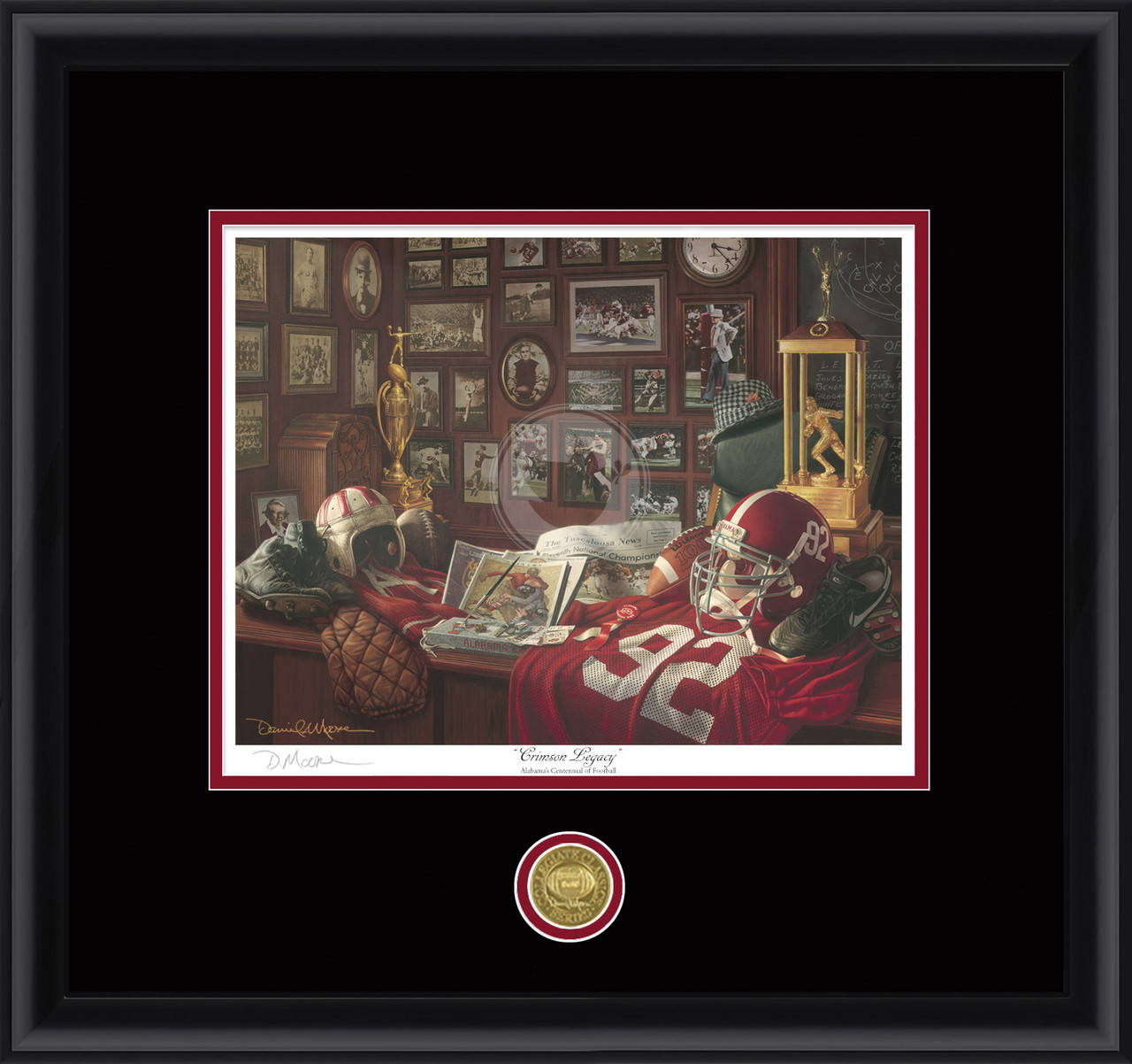 Crimson Legacy Collegiate Classic Print by Daniel A. Moore