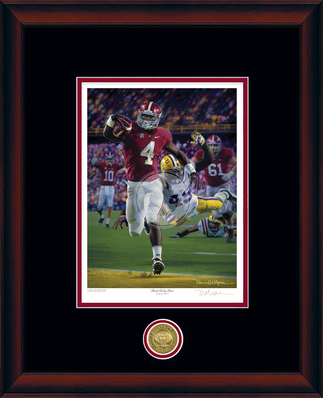 "Death Valley Drive" - Collegiate Classic print.  Mahogany frame • Black/Crimson matting.
