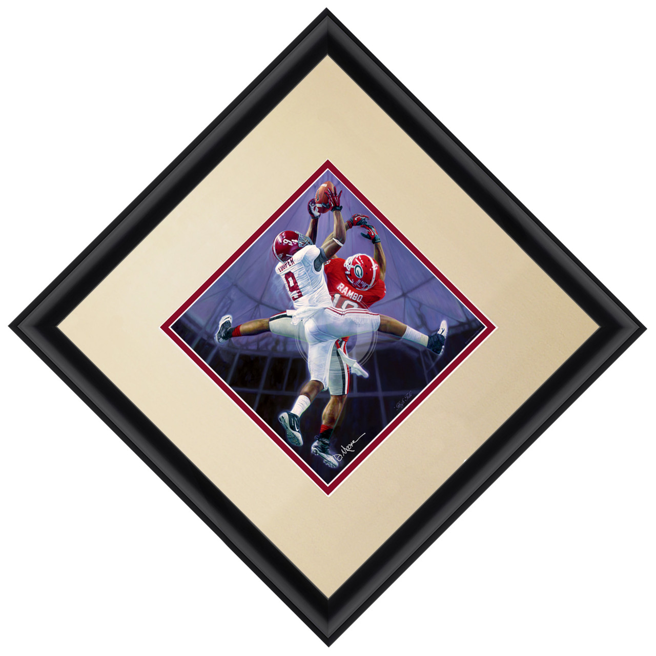 "High Tide"  Collegiate Classic print.  Black frame • Oyster/Crimson matting. "High Tide"  Collegiate Classic print.  Black frame • Oyster/Crimson matting.