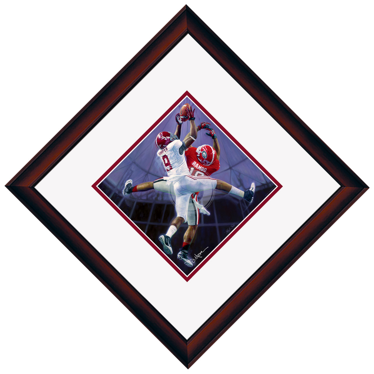 "High Tide"  Collegiate Classic print. Mahogany frame • White/Crimson matting. "High Tide"  Collegiate Classic print. Mahogany frame • White/Crimson matting.