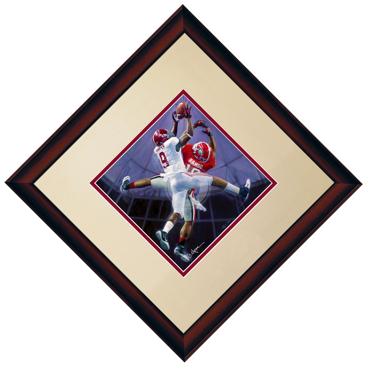"High Tide"  Collegiate Classic print.  Mahogany frame • Oyster/Crimson matting. "High Tide"  Collegiate Classic print.  Mahogany frame • Oyster/Crimson matting.