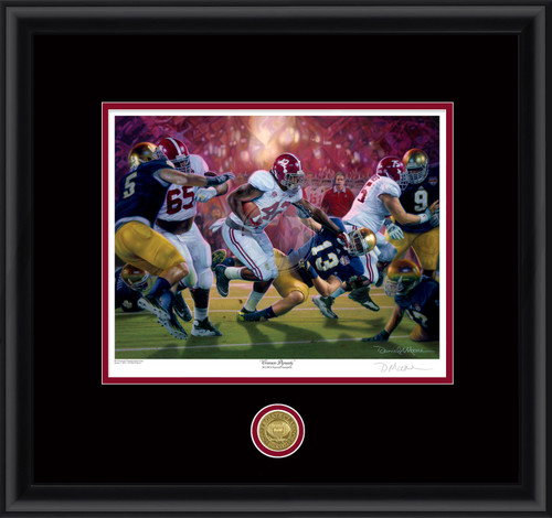 "Crimson Dynasty" - Collegiate Classic print.  Black frame • Black/Crimson matting. "Crimson Dynasty" - Collegiate Classic print.  Black frame • Black/Crimson matting.