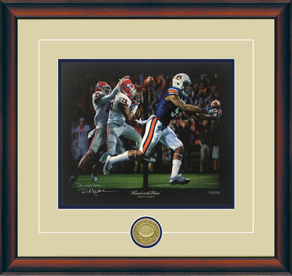 Miracle on the Plains Collegiate Classic in the Walnut frame with Oyster over Navy matting