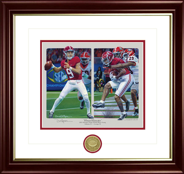 Najee Harris Alabama Crimson Tide Autographed 16 x 20 Crimson Jersey  Running Photograph