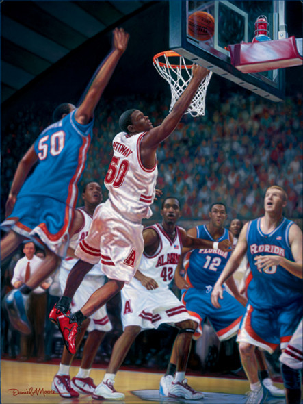 The Put Away, Artist's Proof Lithograph - Alabama Basketball (2002)