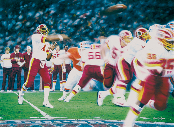 Washington Redskins 1991 uniform artwork, This is a highly …