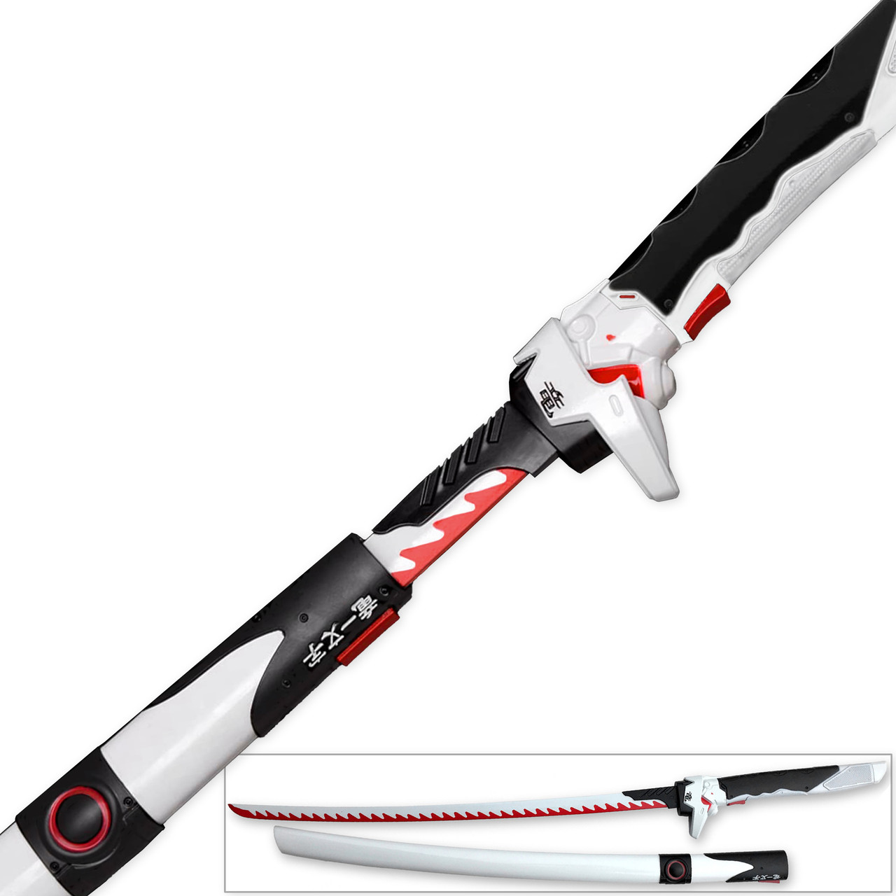 Genji Replica Sword Ultimate Dragon Blade | Steel Red & White - AZ