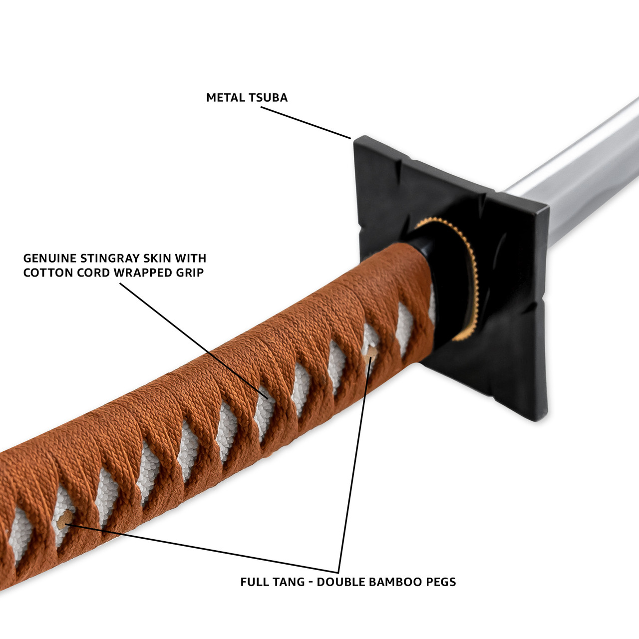 Battle Ready Afro's Taich Samurai Katana Handmade - AZ Cutlery