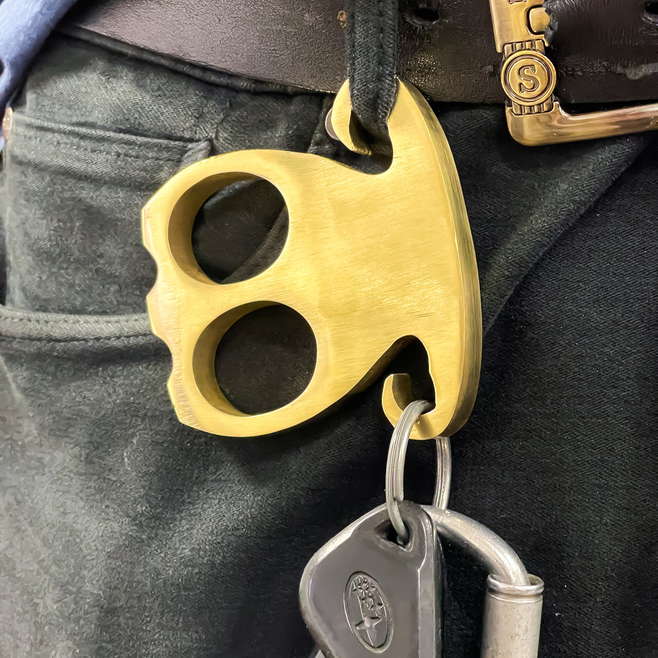 Effortless Grace Two Finger 100% Pure Brass Knuckle Paper Weight