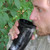 Norwegian Style Natural Buffalo Drinking Horn with Leather Holder