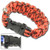 Skullz Survival Whistle 17.06 FT Paracord Bracelet-Digital Red
