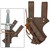 Medieval Hawk Wood Leather Sword Dagger Weapon Frog Costume Accessory | Choose Your Color