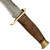 Buffalothorn Damascus Hunting Knife with Sienna Sheath
