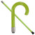 In Style Crook Lime Green Good Spirit Walking Cane Stick Staff