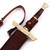 Elite Duelist Damascus Sword Floral Engraved Brass Guard and Pommel Leather Sheath Included