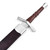 Ringing Metal Medieval Sword Replica | 1095 High Carbon Steel w/ Wood Handle | Faux Snakeskin Scabbard