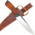 All or Nothing Full Tang Carbon Steel Outdoor Knife with Genuine Leather Sheath