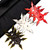 Khoga Ninja Set of 3 Sure Stick Five Point Shuriken Throwing Stars - Multiple Colors'
