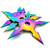 Khoga Ninja Set of 3 Sure Stick Five Point Shuriken Throwing Stars - Multiple Colors'