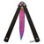 Black Butterfly Balisong Knife with Hard ABS Sheath | Drop Point Blade | Titanium Damascus Steel