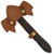 Grip Analysis Full Tang Forged High Carbon Steel Triple Edge Outdoor Viking Inspired Throwing Axe w/ Genuine Leather Sheath