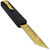 Rich Impression Automatic OTF Out the Front Knife w/ Textured Golden Blade & Black Handle Including Belt Clip Glass Breaker