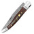 Blooming Tulip Damascus Steel Clip Point Everyday Use Hunting Pocket Knife w/ Genuine Leather Sheath