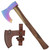 Ancient Traditions Medieval Viking Bearded Battle Axe | Titanium Colored Axe Head
