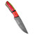 Crimson Rosella Damascus Steel Full Tang Hunting Knife | Leather Sheath Included