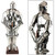 Miniature Full Armor Display - Polished Mild Steel with Wooden Stand