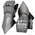 Gothic Mitten Armor Gauntlets with Leather Gloves and Adjustable Buckle - Medieval Design