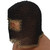Butted Chainmail Face Coif | Mild Steel | Elegant Black Chainmail with Gold Ring Accents