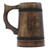 Medieval-Style Mango Wood Tankard with Stainless Steel Lining and Classic Handle