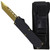 Gold and Black Double Action OTF Automatic Knife - Tanto Blade & Free Nylon Pouch