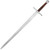 Norman Two-Handed Sword with Tempered EN45 Steel Blade and Polished Steel Fittings