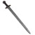 Damascus Steel Sword with Fuller and Leather Sheath – Perfect for Collectors and Enthusiasts