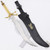 Gold Handle Arabian Scimitar with Eagle Sheath