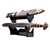 Wooden 2-Piece Sword Wall Mount – Black Dual Display Rack
