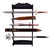 Wooden 6-Piece Sword Wall Mount Black – Multi Display Rack