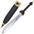 Hand Forged Leaf-Shaped Dagger with Brass Fitted Scabbard