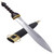 Hand Forged Leaf-Shaped Dagger with Brass Fitted Scabbard