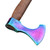Rainbow Blade Norse Viking Axe with Wooden Shaft – Decorative Battle Axe